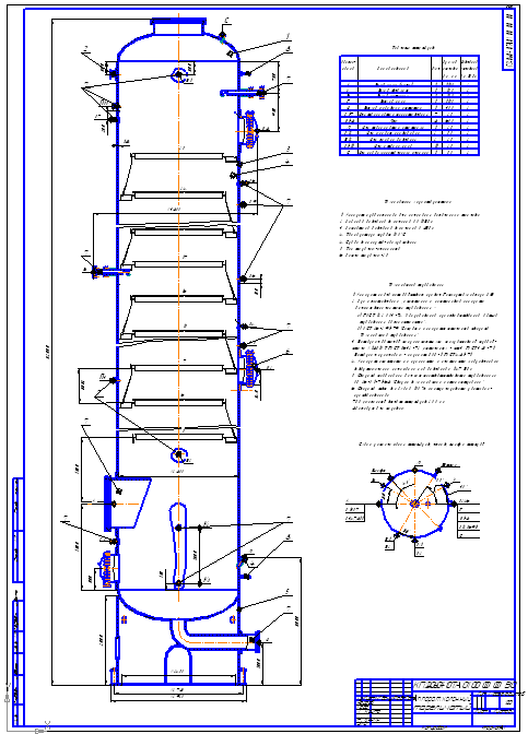 Ректификационная тарельчатая колонна