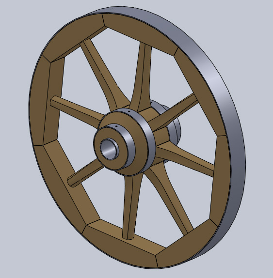 деревянное колесо 
